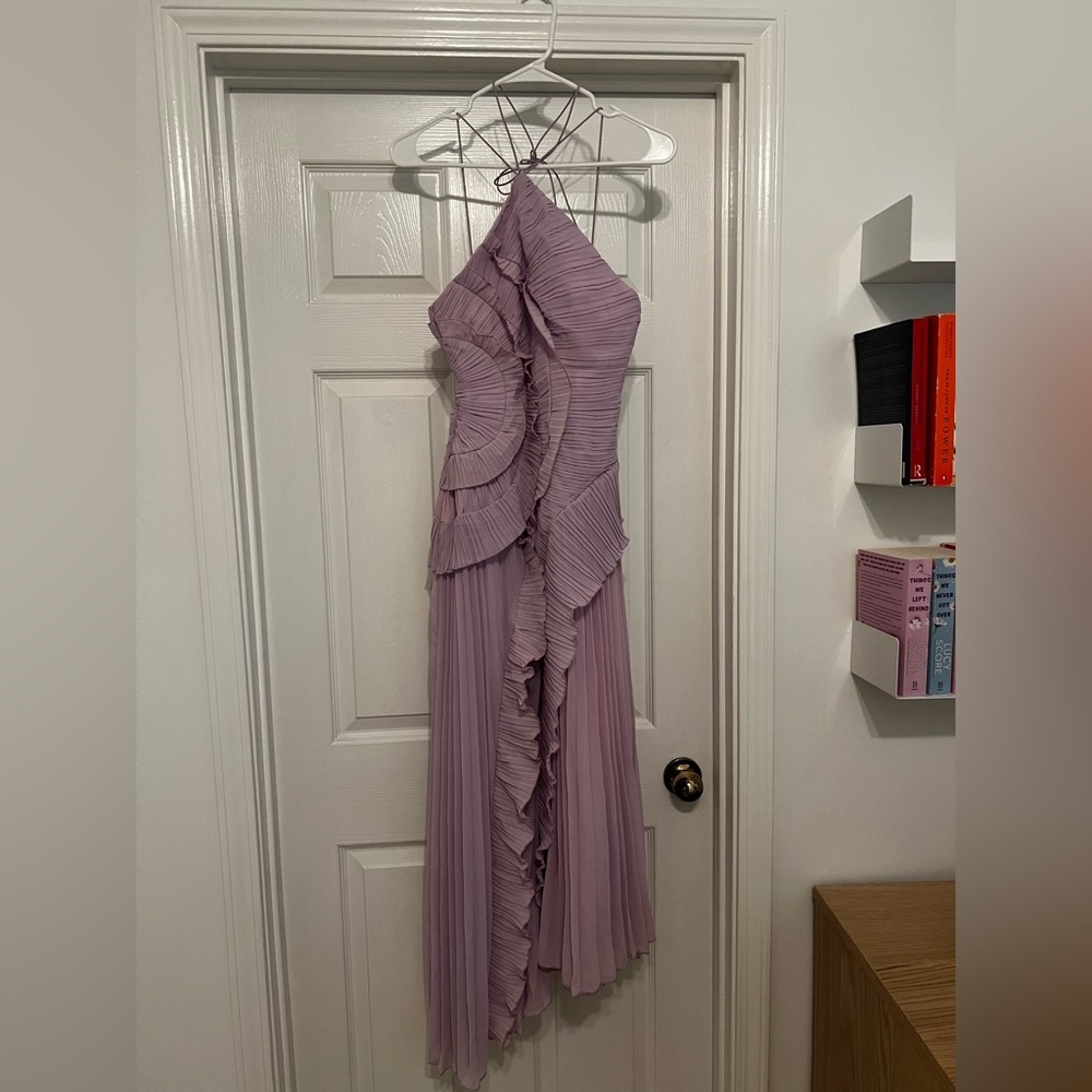 Chic One Shoulder Lavender Dress